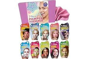 7th Heaven Luxury Pamper Hamper - 10 Face Masks & Spatula - Beauty Gift Set for Women - Skincare Set with Peel-Off, Clay & Hydrating Masks - Spa Experience at Home Skin Care