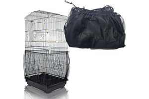 ALLAZONE Red de protección para jaula de pájaro, malla de nailon ajustable para jaulas universales, color, 190 – 300 cm