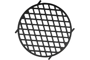 BBQ-TORO Parrilla Esmaltada Redonda de Hierro Fundido para el Sistema Weber Gourmet BBQ (GBS) | Ø 30 cm | Rejilla para Barbacoa Portátil