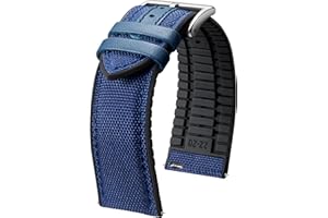 BINLUN Correas de Reloj de Nailon Silicona 18mm 19mm 20mm 21mm 22mm Correa Reloj Lona Caucho de Liberación Rápida Correa de Repuesto para Hombres y Mujeres 9 Colores Plateado/Negro Hebilla