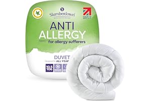 Slumberdown Anti Allergy Double Duvet 10.5 Tog - Allergy UK Approved All Year Round Double Quilt for Allergy Sufferers - Made in the UK, Anti Bacterial and Machine Washable Bedding (200 x 200cm)