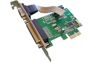 KALEA-INFORMATIQUE PCI Express PCIe controller card 1 COM RS232 serial port + 1 LPT DB25 parallel port with WCH382L Chipset - Windows 11/10 / 8.1/8 / Seven/Vista/XP + Linux DOS