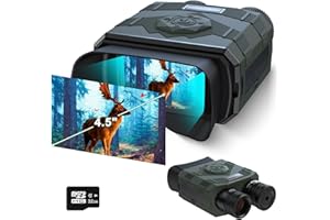 Visore Notturno, Profey Binocolo Visione Notturna, 1080P Digitale Infrarossi Visore con Portata di 500m, Ricaricabile Visore Notturno Caccia 9 Gradi infrarossi con 32 GB,Verde