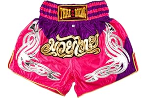MUAY NATION Short de boxe Muay Thai pour homme et femme Coupe ajustée MMA Boxe Entraînement Kickboxing Vêtements d'arts martiaux