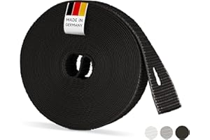 BAUHELD® Correa para persiana enrollable de 6 m, 23 mm, color negro, para persianas enrollables en puertas y ventanas, alta resistencia a la rotura y estabilidad UV, apta para enrolladores de cinturón