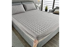 YUDEYU Spannbettuch grau Gewaschene Baumwolle Stoff Tagesdecke Matratzenschoner Topper (Größe : 80x200 cm/high 10-25cm)