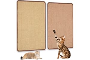 Nizirioo Deska do drapania dla kotów, 2 sztuki, sizalowa mata do drapania dla kota 40 x 60 cm, mata do drapania kota, mata sizalowa chroniąca przed zadrapaniami na sofę i dywany, mata do drapania kota