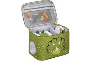 Liebeszeug® Toniebox Bag - Storage Bag for Music Box, Tonies Hearing Figures, Headphones, Charger and Accessories - Carry Bag for Tonie - Travel Bag, Green, music cube travel bag