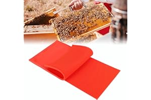 DEROR 2Pcs 5.4mm Bienenwachs Blattform DIY Bienenwachspresse Silikon Bienenwachs Foundation Blätter Presse Prägemaschine Prägemaschine Wabenblätter Herstellung Imkereibedarf für Imker, Imker, praktisch