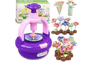Plunack Blumen Bastelset Kinder ab 3 4 5 6 7 8 Jahre, Blume Basteln Spielzeug mit Blumenmaschine DIY MädchenSpielzeug Stoff Blumen Bastel Set Kreatives Geschenk für Mädchen 4 5 6 7 8 9 10 11 12 Jahre