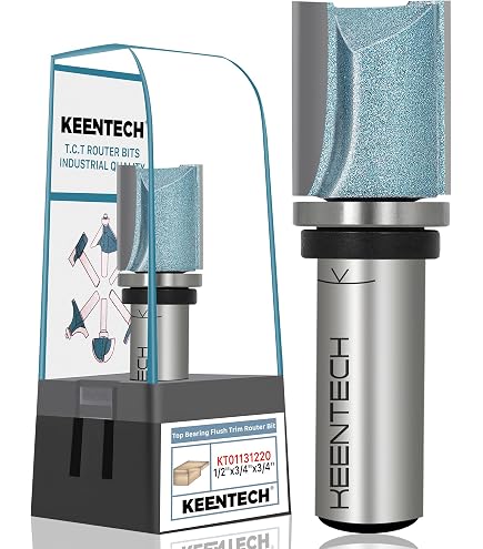 Yonico 1/2-Inch Straight Router Bit – 1 Inch Cutting Length, 1/2 Inch Shank, C3 Micro-Grain Carbide, For Dado Grooves & CNC