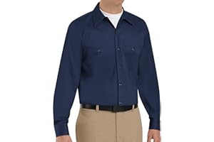Red Kap Herren Knitterfreies Arbeitshemd aus Baumwolle, Normale Passform, Langärmelig Hemd