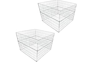ESTEXO Drahtgitterkomposter 2er Set 90x90x70 cm Metall Komposter Gartenkomposter Welpenauslauf Tiergehege Grün