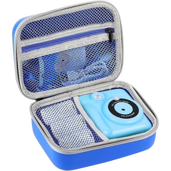Custodia Da Viaggio Per Fotocamera Kidizoom Print – Blu, Rigida In EVA, Con Tasca Per Accessori - 4