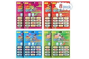 Harxin 8 PCS Criaturas Mágicas en Cápsulas, 4 Temáticos con 12 Cápsulas Cada Uno - Granja, Mar, Dinosaurios, Safari, Juguetes Que Crecen en el Agua, Regalos para Fiestas de Navidad