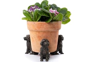 Potty Feet Cockapoo Figures Plant Pot Feet - Planter Support - Handmade Decorative Ornaments - 3pcs