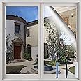 Volcanics One Way Window Film Privacy Film for Glass Windows with Installation Tools, Heat Reflective Mirror Window Tint Film Home, Anti Glare Static Cling Window Stickers, Silver 60 x 200CM