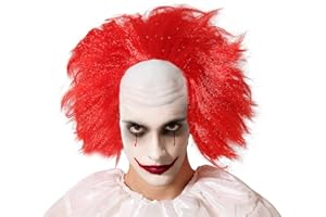 ATOSA peluca halloween payaso naranja calvo