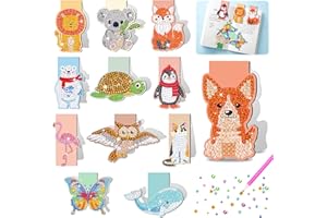 Molleyzi Gifts for 5 6 7 8 9 10 Year Old Girls, Arts and Crafts for Kids Age 6-12, DIY Diamond Art Animal Magnetic Bookmark for Kids, Creative Craft Kits for Boys Girls Birthday Presents Toys