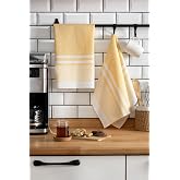 Vionel Home 2'li Mutfak Kurulama Bezi,%100 Pamuk y&uuml;ksek su emici, Beslenme &ouml;rt&uuml;s&uuml;, &Ccedil;ok ama&ccedil;lı servis pe&ccedil;etesi 45x60cm (Sarı)