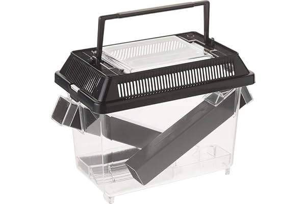 Exoterra Boîte à Nourriture Vivante Petit Modèle avec 1 Gamelle et 2 Tubes, Small 18 cm x 14 cm x 11 cm pour Reptiles et Amphibiens