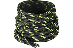 Shecret Cordones Redondos para Botas [2 Pares] - Cordones 4,5mm Antideslizantes y Anti-Rotura para Senderismo, Trabajo & Deporte (70-180 cm) - Hombre/Mujer