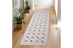 ‎TUKDAK TUKDAK Teppich Läufer 60x180cm, Weben Läufer Flur rutschfest, Flur Teppich, Küchenteppich, Küchenläufer Waschbar, Fußmatte Lang, Flurteppich, Teppichläufer für Küche, Esszimmer, Wohnzimmer, Korridor