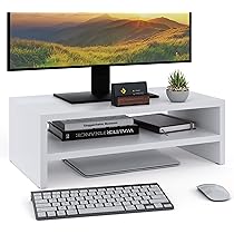 Aothia grande supporto per doppio monitor, mensola da scrivania in