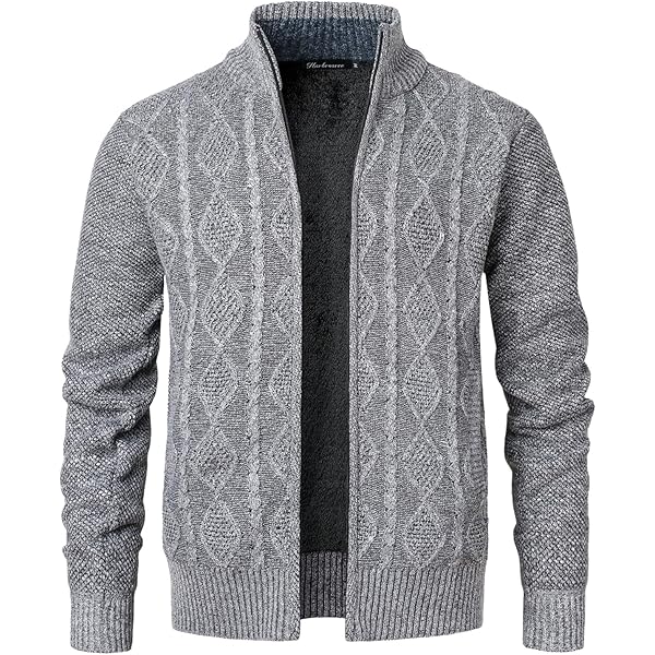Puglia | Gebreid Vest Met Rits Heren | Opstaande Kraag | Geometrisch Patroon & Slim Fit