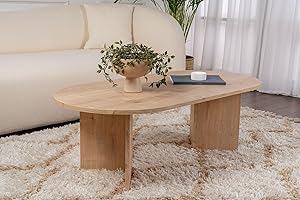Hanah Home Élégante Table à café en chêne Saphir, 119 x 39,8 x 60 cm, 100% mélamine, épaisseur 18 mm, élégante et Fonctionnelle pour Les espaces de Vie Modernes