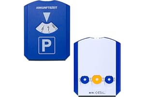 ‎BIGTEC BIGtec Parkscheibe Auto Parkuhr mit Eiskratzer Schreibenkratzer 3 x Einkaufswagenchip Gummilippe Einkaufschip Schneekratzer PKW LKW StVO Konform Auto Zubehör Innenraum Kunststoff-Parkscheibe