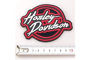 GZM Toppa da motociclista ricamata Replica Harley Davidson con termoadesivo per applicare giubbotti e giacche da biker, tre misure diverse, 10 cm
