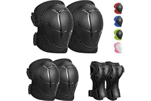 ‎IMOEBEL iMoebel Kinder Inliner Schonerset, 6 in 1 Schützer Protektoren Set Schutzausrüstung Verstellbar, Knieschoner Ellenbogenschützer Handgelenkschoner für Skaten Fahren Roller Skateboard