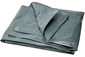 ‎GARRONDA Garronda Abdeckplane 2x4 m 120 g/m² Plane wasserdicht mit Ösen UV-beständig reißfest schimmelresistent Tarp PP Gewebeplane für Gartenmöbel Auto Holz GD-0162 Grau