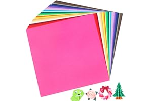 PENPRIS 80 Fogli di cartoncino colorato - 40 colori 12x12in quadrato Carta Scrapbook 180gsm/65lb Colori assortiti Carta da costruzione per progetti fai da te Scrapbooking Supplies PAP18MX1