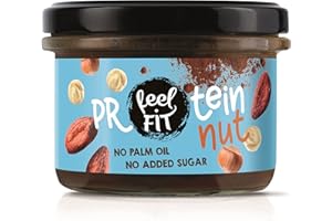 Feel FIT Protein Nut, Pâte à tartiner, cacao et noisette, sans sucre ajouté, sans huile de palme, crème protéinée 19%, 200g