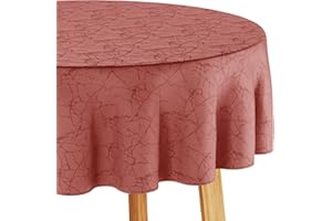 ‎FILUMI Filumi Tischdecke 120x160 cm oval Altrosa Abwaschbar Für Indoor Outdoor Marmormuster Manil