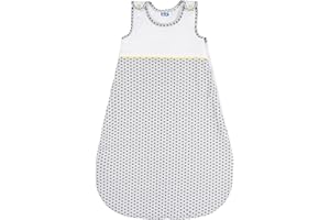 Sweety Fox Letni Śpiworek 6-12 Miesięcy 80cm TOG 1 100% Bawełna Organic OEKO TEX - Unisex Turbulette Biały z Wzorkami