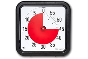 Time Timer Original Large 30x30cm; Minuterie visuelle de 60 minutes - Compte à rebours de la salle de classe ou de la réunion pour enfants et adultes (noir)