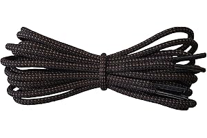 Fabmania® Laces Lacets ronds pour bottes - Lacets 3,5 mm pour le travail Marche Randonnée Trekking Homme Femme (1 paire)