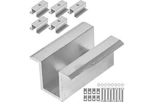 Centrumklämma för solcellsmodul, 6 st, för 25-40 mm modulhöjd med 20 mm modulavstånd, av Aluminium, inkl. fästtillbehör, PV-m