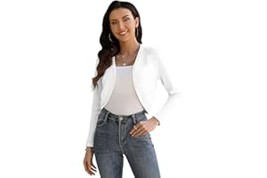 KOJOOIN Damskie bolerko, krótkie, kardigan, dziergane, eleganckie, na ramię (opakowanie wielokrotnego użytku)