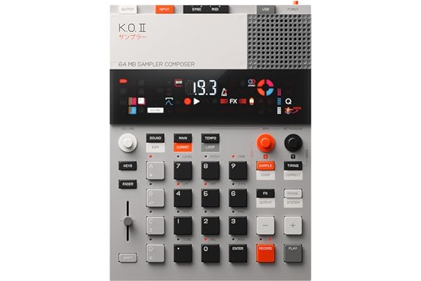 Teenage Engineering EP-133 K.O. II Sampler, boîte à rythmes et séquenceur avec microphone et effets intégrés