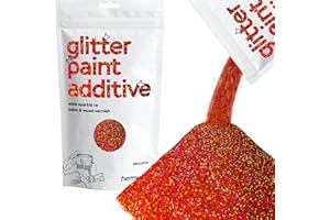 Hemway Glitter Paint Additive 100g / 3.5oz Crystals for Acrylic Emulsion Paint - Interior Wall, Furniture, Ceiling, Wood, Varnish, Matte - Microfine (1/256" 0.004" 0.1mm) - Bronze Brown Holographic