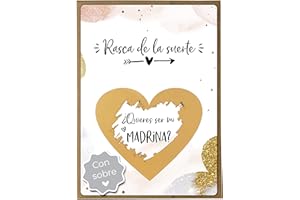 Joli Coon Tarjeta de rascar Quieres ser mi madrina con sobre