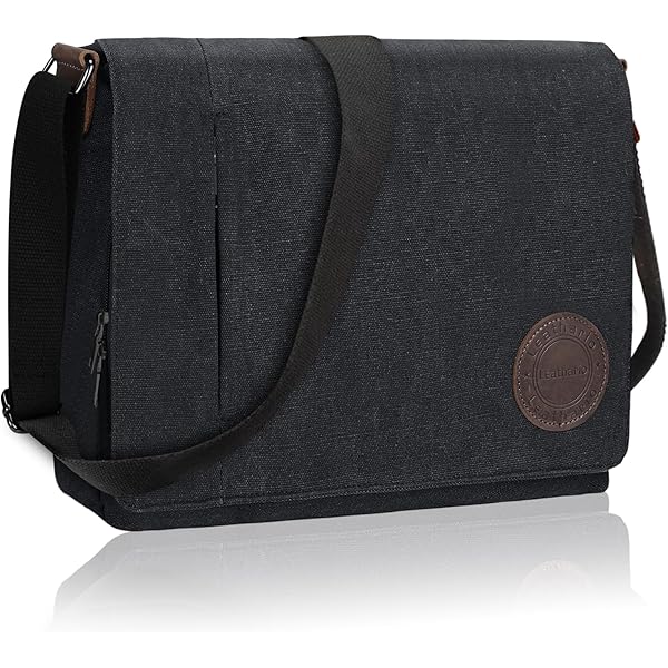 S-ZONE Vintage Umhängetasche Für Herren - Stylische Canvas Messenger Bag Für Laptop & Alltag