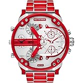 Diesel Orologio Uomo DZ4672 Mega Chief, 51mm, Cronografo, Bracciale In Acciaio Bicolore, Impermeabile 100m