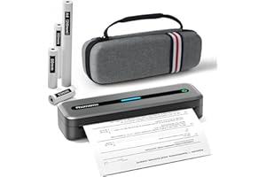 Phomemo M832 Impresora Termica A4,Impresora Portatil Inalambrica,300DPI,para Hogares y Oficinas,Impresoras Sin Tinta Compatible con Android y iOS,con Maletín de Transporte y 4 Rollos de Papel Térmico