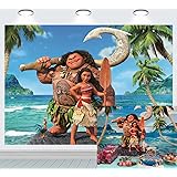 Binqoo Toile De Fond Moana Maui De 2 1 X 1 5 M Pour Enfants Theme Ocean Tropical Fete D Anniversaire Fete Prenatale Ete Plage Princesse Filles Amazon Fr High Tech
