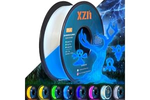 ‎XZN Filament 1.75mm PLA (8 Farben), XZN 3D Drucker Filament pla im Dunkeln leuchtendes,1 kg Spule, Umweltfreundlich (Blau leuchten)